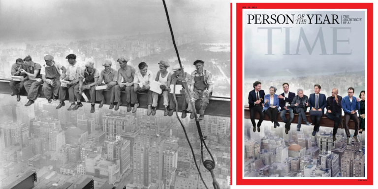 Time’s AI Cover Recasts Iconic Worker Image With Billionaires