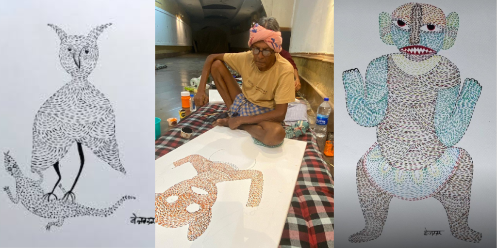 Image of Belgur and his artworks