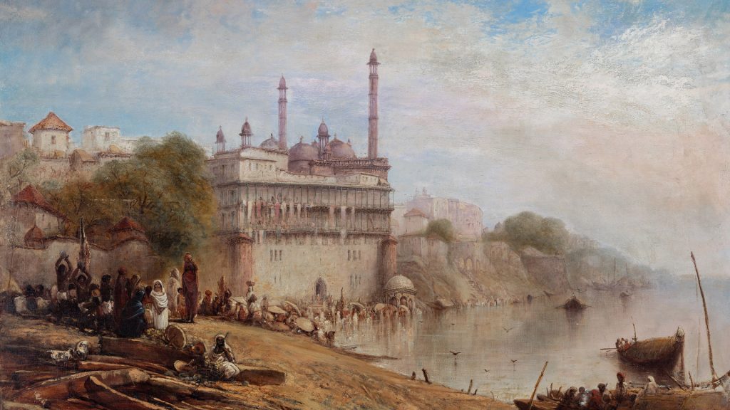 Richard Robert Drabble The Mosque of Aurangzeb, Benares Oil on canvas, c.1863 Destination India: Foreign Artists in India