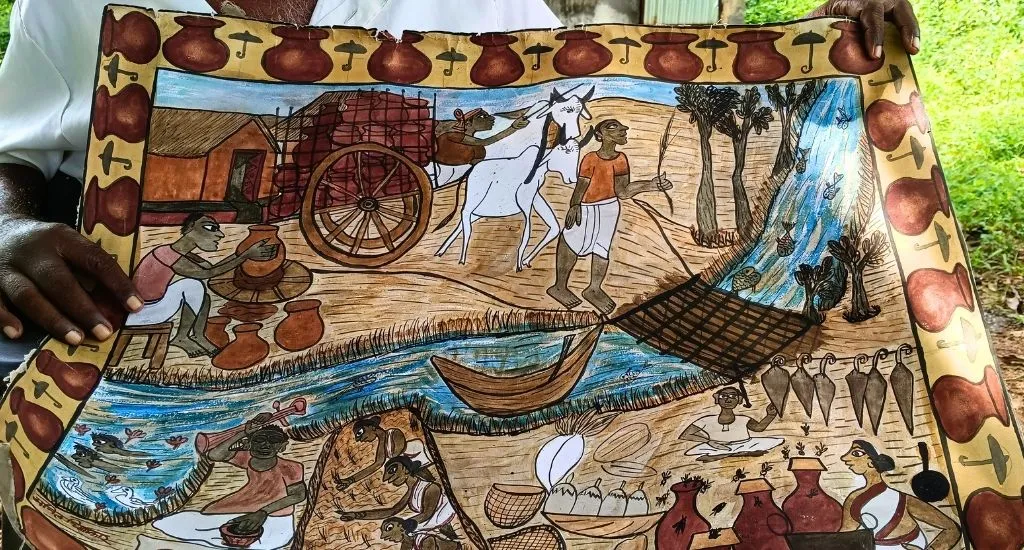 Paitkar, sometimes written as Pyatkar, refers to a scroll painting tradition that centres today on Amadubi village in the East Singhbhum district of Jharkhand.