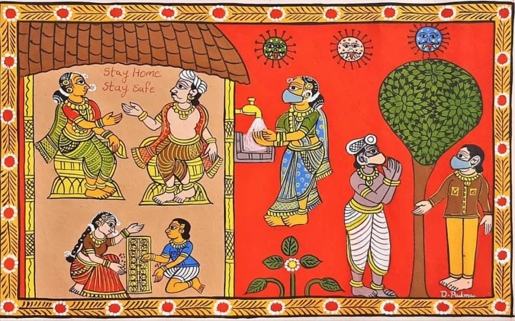 Cheriyal Scroll Painting, Telangana