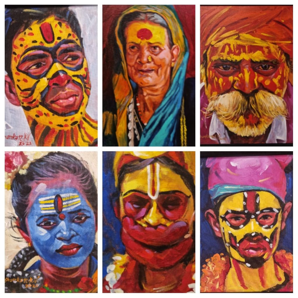 Vijay Dhongadi artworks at Bengaluru exhibition